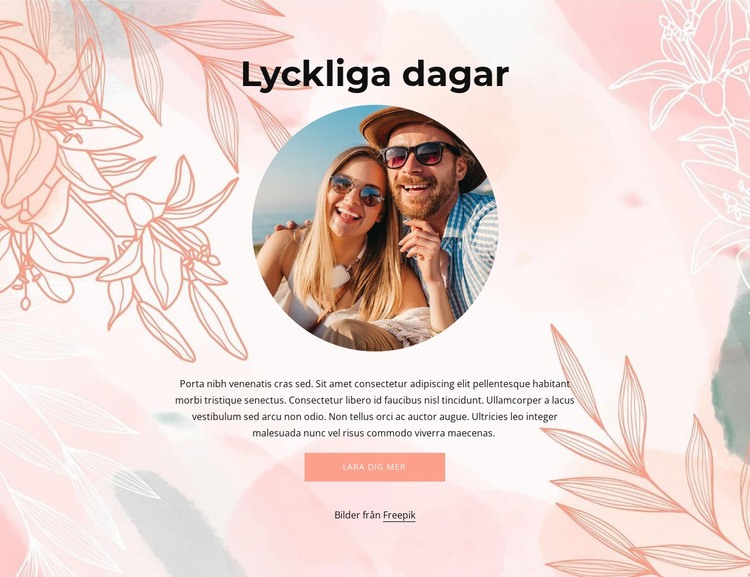 Lyckliga dagar CSS -mall