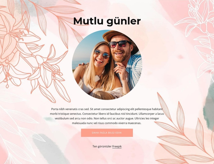 Mutlu günler Html Web Sitesi Oluşturucu