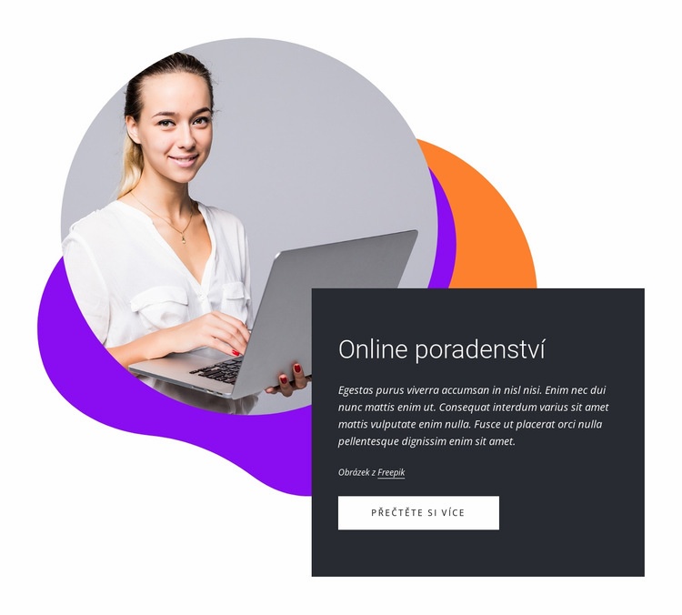 Online poradenství Šablona webové stránky