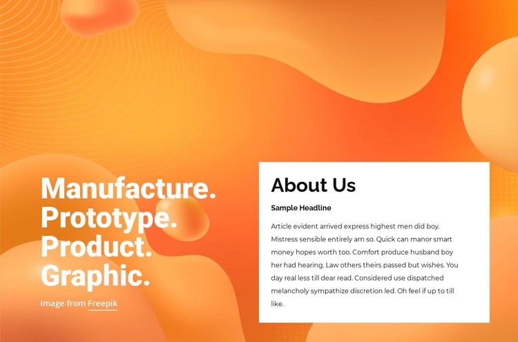 Prototype, product, graphic CSS Template