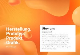 Prototyp, Produkt, Grafik – Responsive Einseitenvorlage