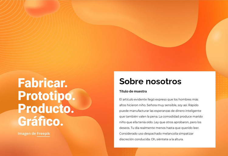 Prototipo, producto, gráfico Plantilla HTML