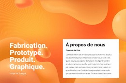 Prototype, Produit, Graphique - Website Creation HTML