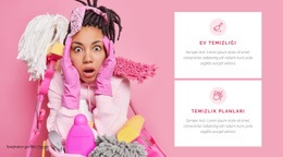 Kaliteli Temizlik Hizmetleri Için Duyarlı Web Şablonu