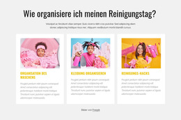 Mein Putztag - Kostenlose Website-Vorlage
