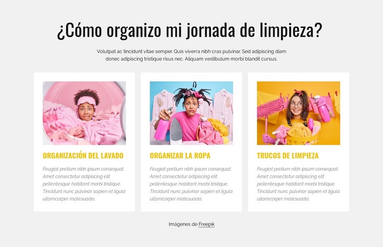 Mi dia de limpieza Plantillas de creación de sitios web