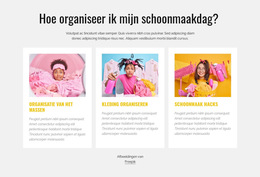 Mijn Schoonmaakdag - Gratis Websitesjabloon