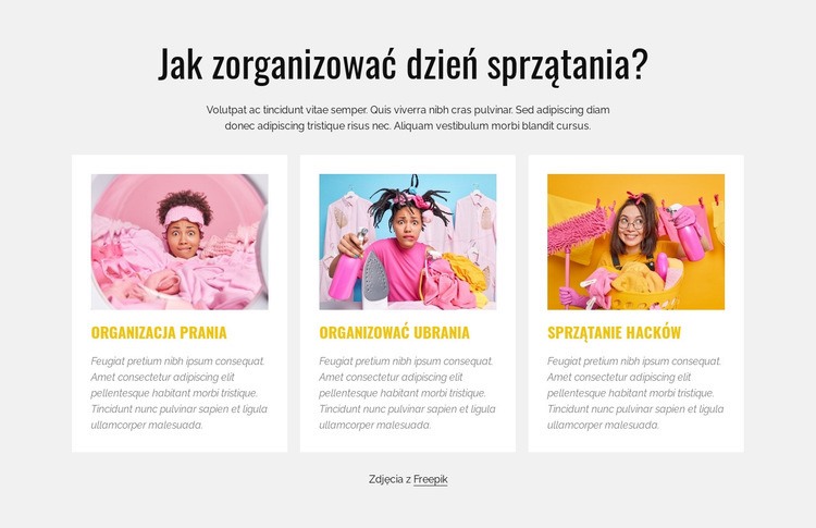 Mój dzień sprzątania Szablony do tworzenia witryn internetowych