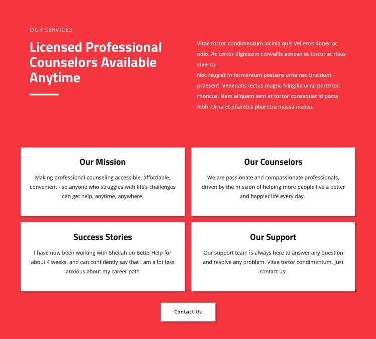 Professional counselors CSS Template