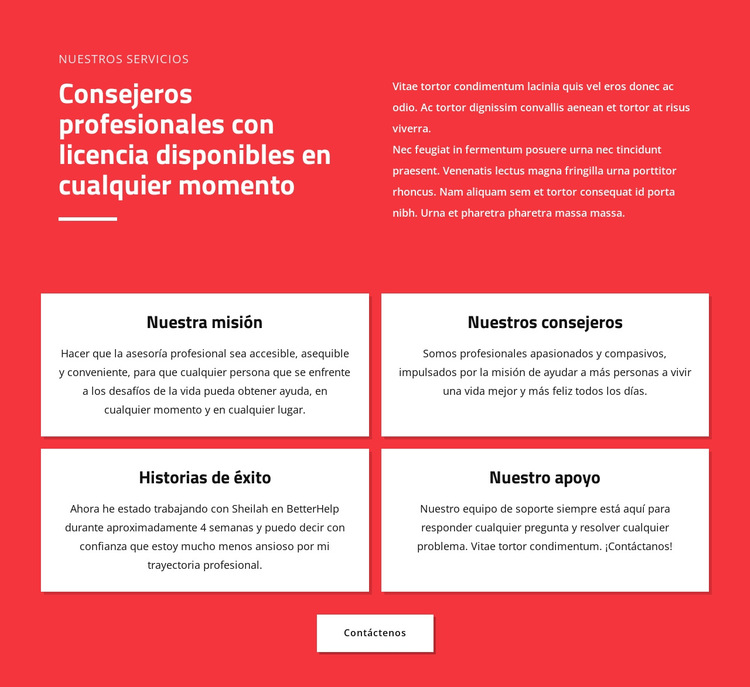 Consejeros profesionales Plantilla de sitio web