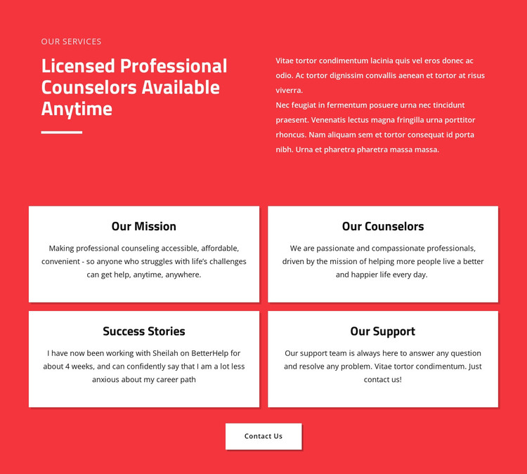 Professional counselors HTML Template