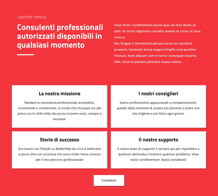 Consulenti professionali Tema WordPress