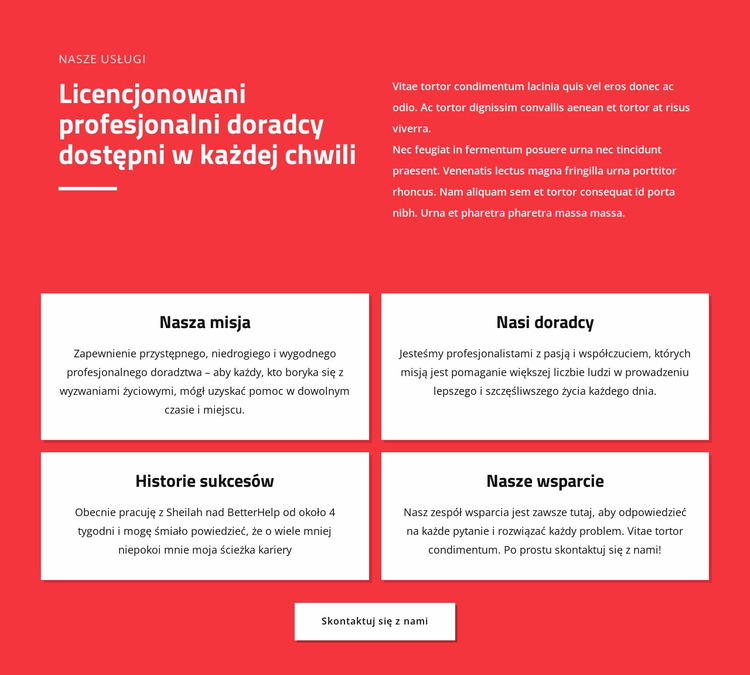 Profesjonalni doradcy Szablon Joomla