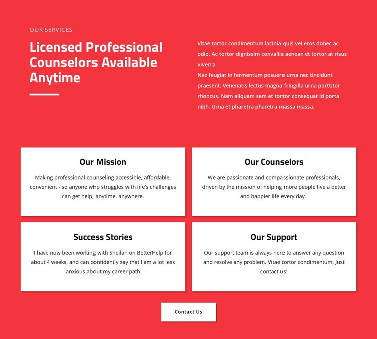 Professional counselors Wix Template Alternative