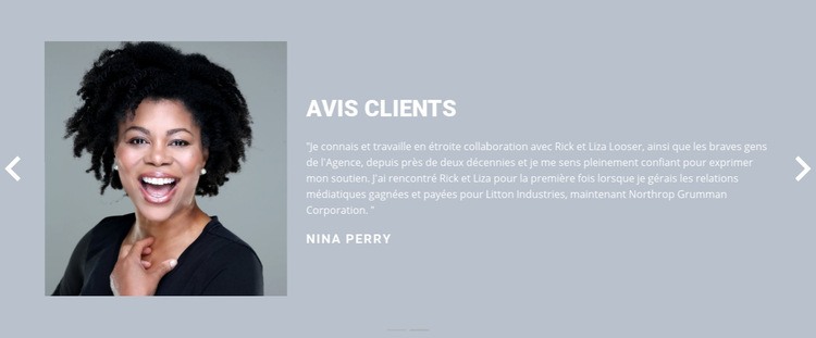 Avis client Conception de site Web