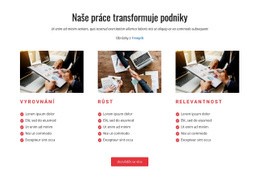 Naše Práce Transformuje Podnikání – Šablony Webových Stránek