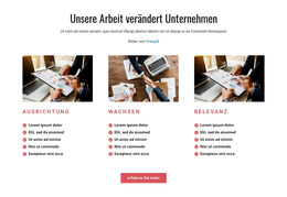 Unsere Arbeit Verändert Das Geschäft – Inspiration Für WordPress-Themes
