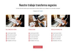 Nuestro Trabajo Transforma El Negocio - Diseño De Funcionalidad