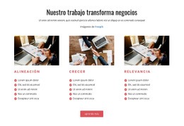 Nuestro Trabajo Transforma El Negocio - Mejor Página De Destino