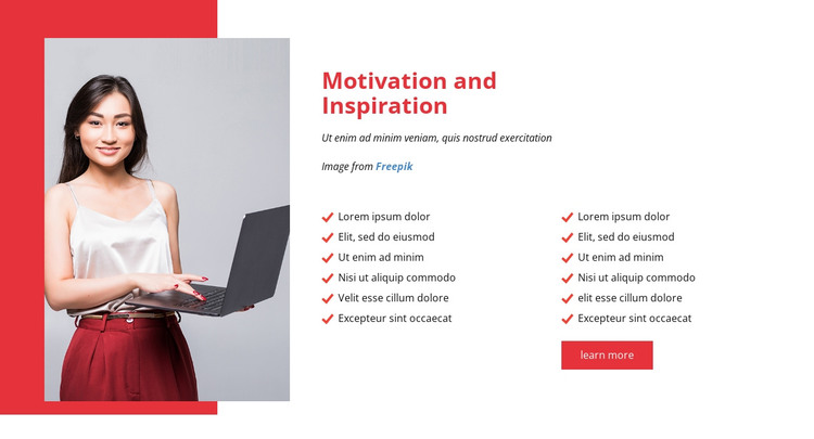 Motivate and inspire your team HTML Template