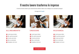 Il Nostro Lavoro Trasforma Il Business - Modello Per Aggiungere Elementi Alla Pagina