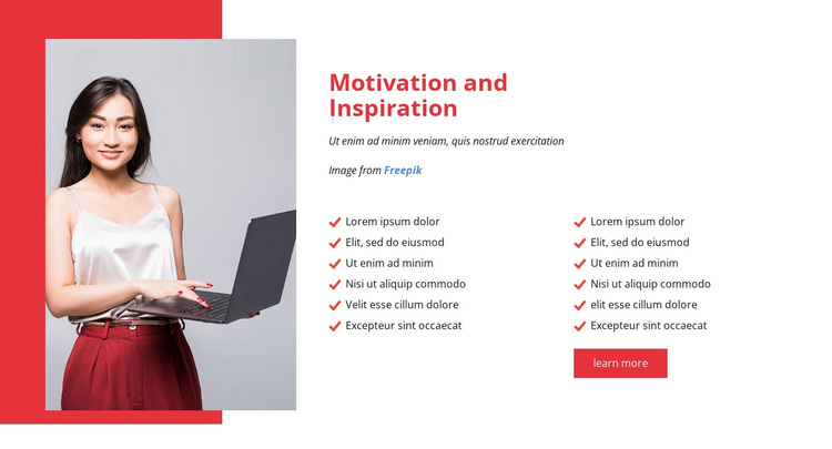 Motivate and inspire your team Joomla Page Builder