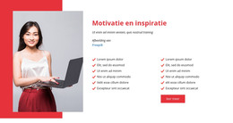 HTML-Paginaontwerp Voor Motiveer En Inspireer Uw Team