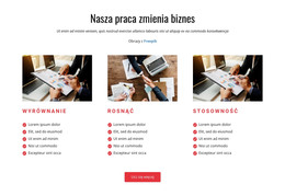 Szablon Witryny Dla Nasza Praca Zmienia Biznes