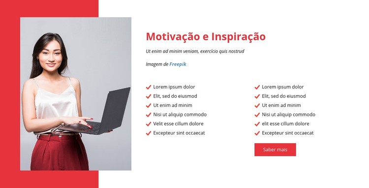 Motive e inspire sua equipe Template CSS