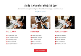 İşimiz İşi Dönüştürür - WordPress Teması Ilhamı