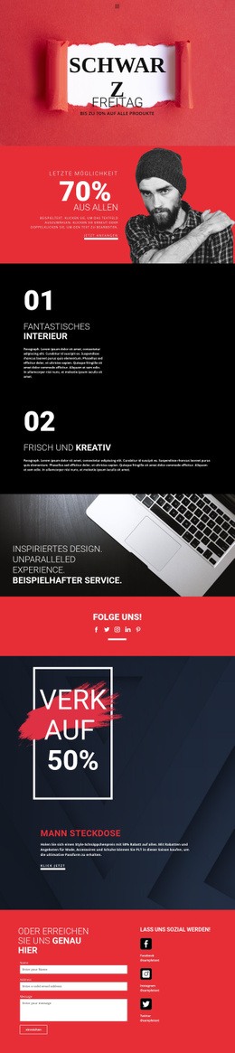 Erfolgreicher Online-Shop-Verkauf #One-Page-Template-De-Seo-One-Item-Suffix