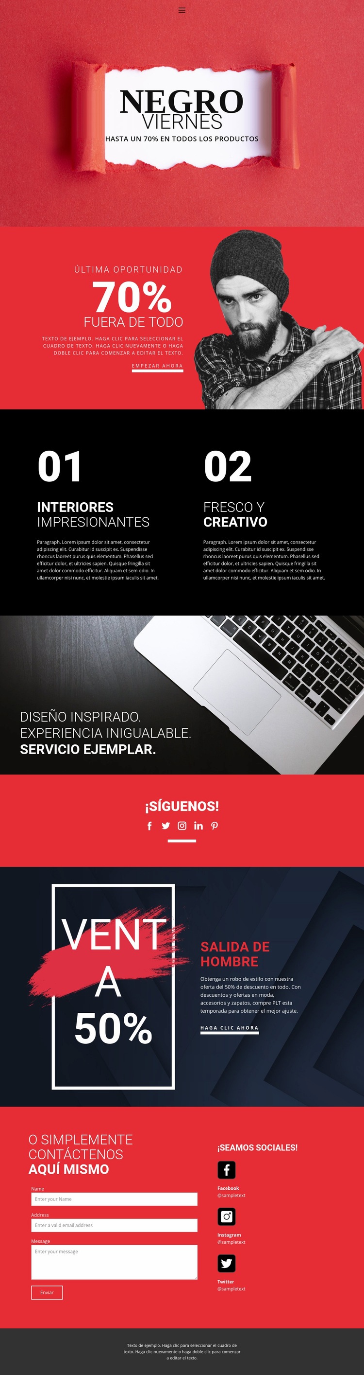 Ventas exitosas en la tienda online Creador de sitios web HTML