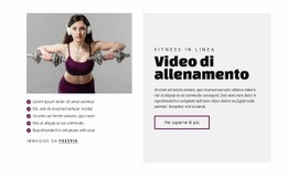 Mockup Di Sito Web Premium Per Video Di Allenamento