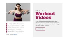 Workout Videos - Drag & Drop Web Page Design