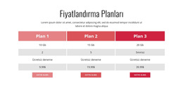 Fiyatlandırma Planı