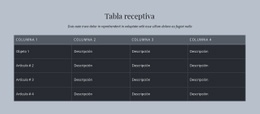 Tabla Receptiva Plantillas Html5 Responsivas Gratuitas