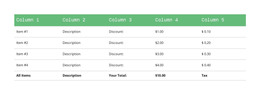 Klassieke Tafel Met Groene Kop - HTML-Paginasjabloon