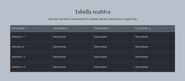 Tabella Reattiva - Download Del Modello Di Sito Web
