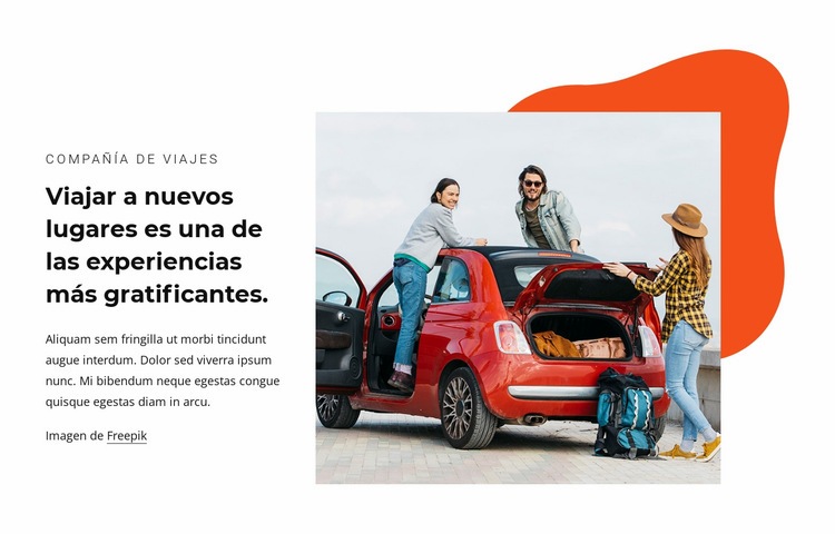 Viajando a nuevos lugares Diseño de páginas web