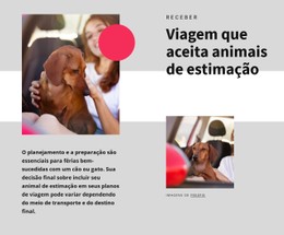 HTML Da Página Para Viagens Para Animais De Estimação