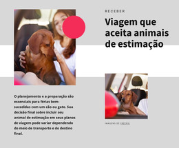 Viagens Para Animais De Estimação - Layout Do Site HTML