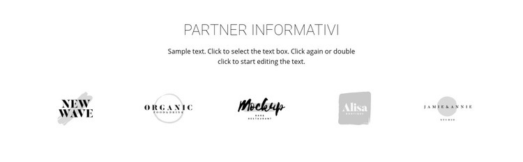 Logotipo dei nostri partner Mockup del sito web
