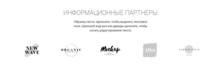 Логотип наших партнеров Мокап веб-сайта