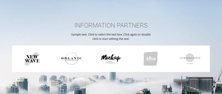 Meet our partners One Page Template