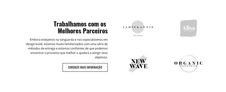 Nossos parceiros Design do site