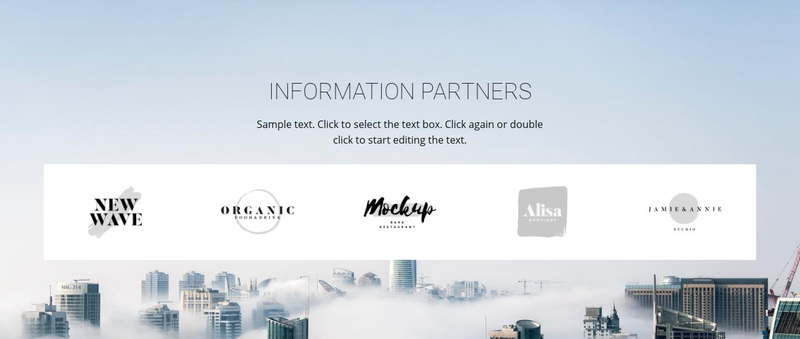 Meet our partners Squarespace Template Alternative