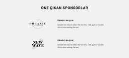 Öne Çıkan Sponsorlar - HTML Şablonu Indirme