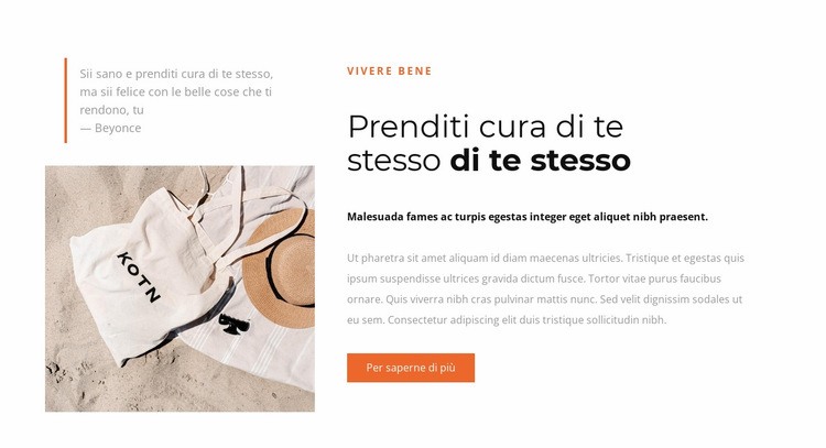 Accessori da spiaggia Mockup del sito web