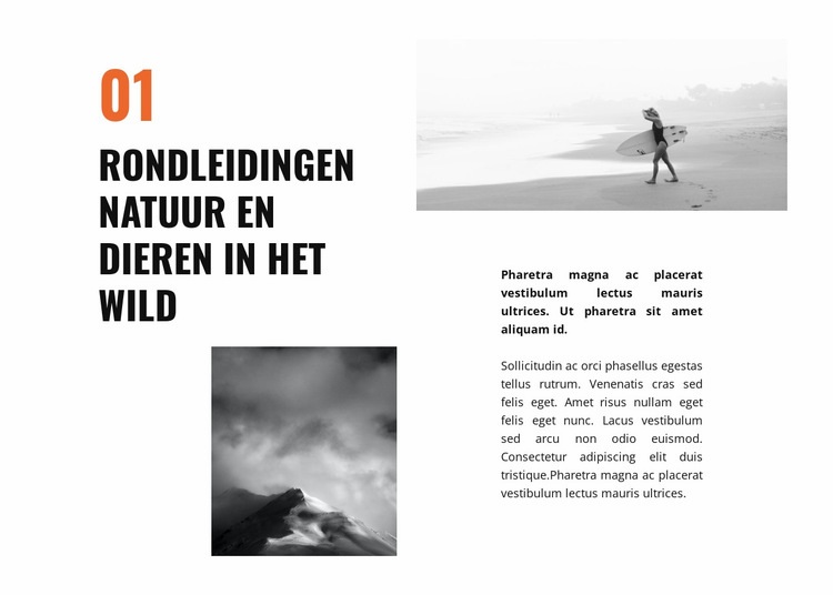 Reizen in het wild HTML5-sjabloon