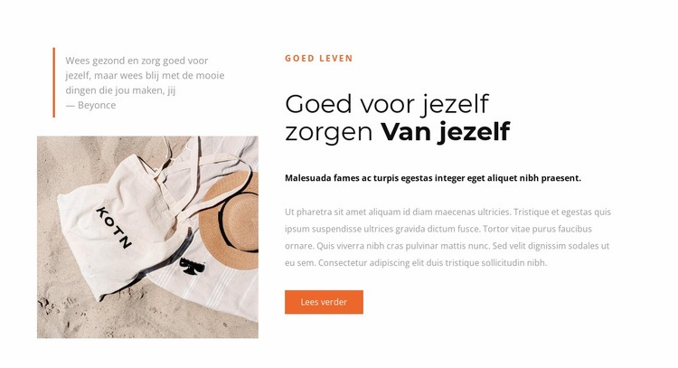 Strandaccessoires Website Builder-sjablonen